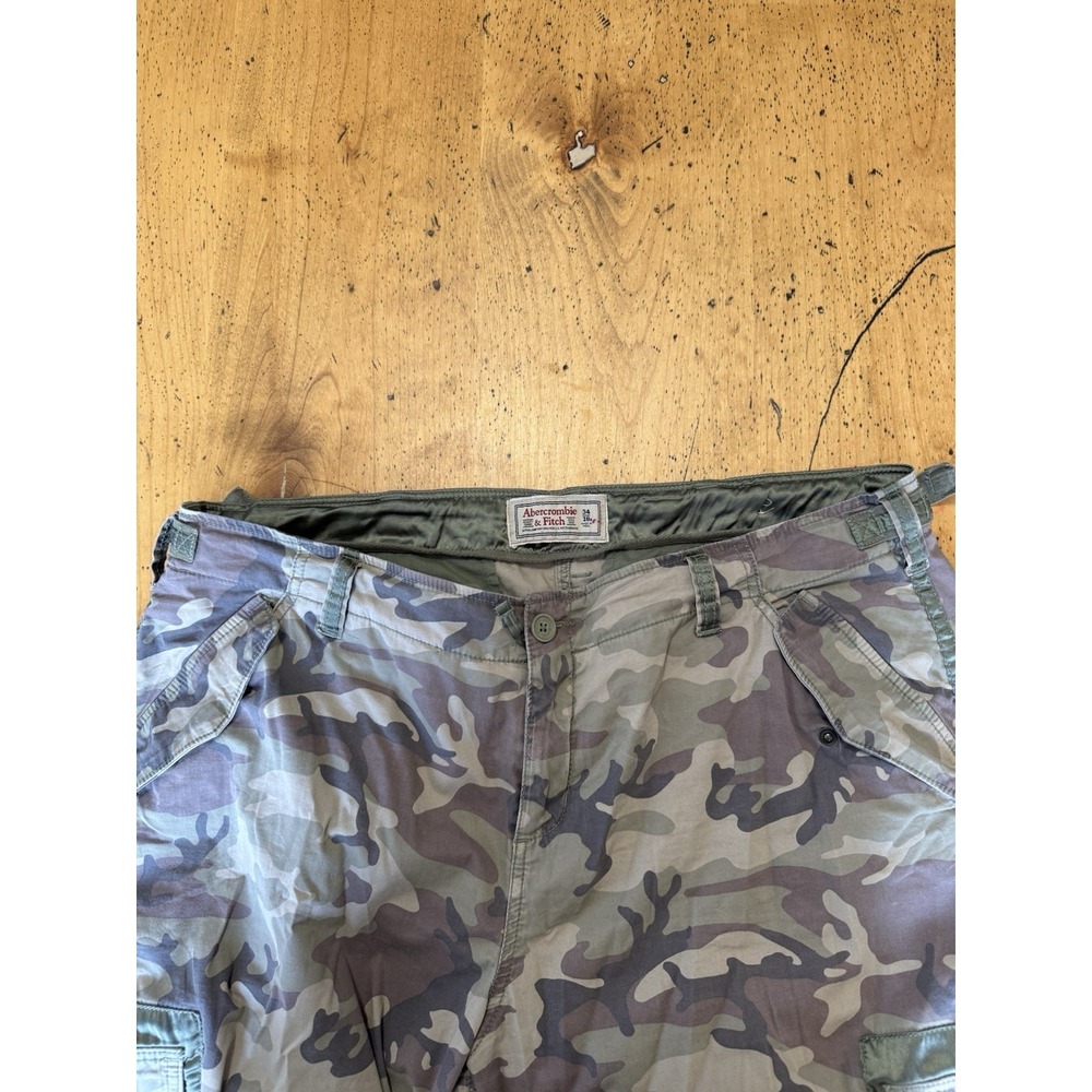 Vintage Y2K Abercrombie & Fitch Cargo Pants Size  18 Camo Baggy Green‎ Women